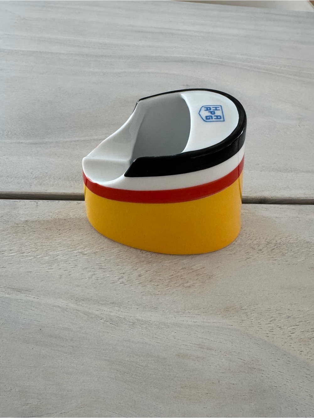 Vintage HAPAG-Lloyd Cruise Line Ship Funnel| Porcelain | MCM accessory